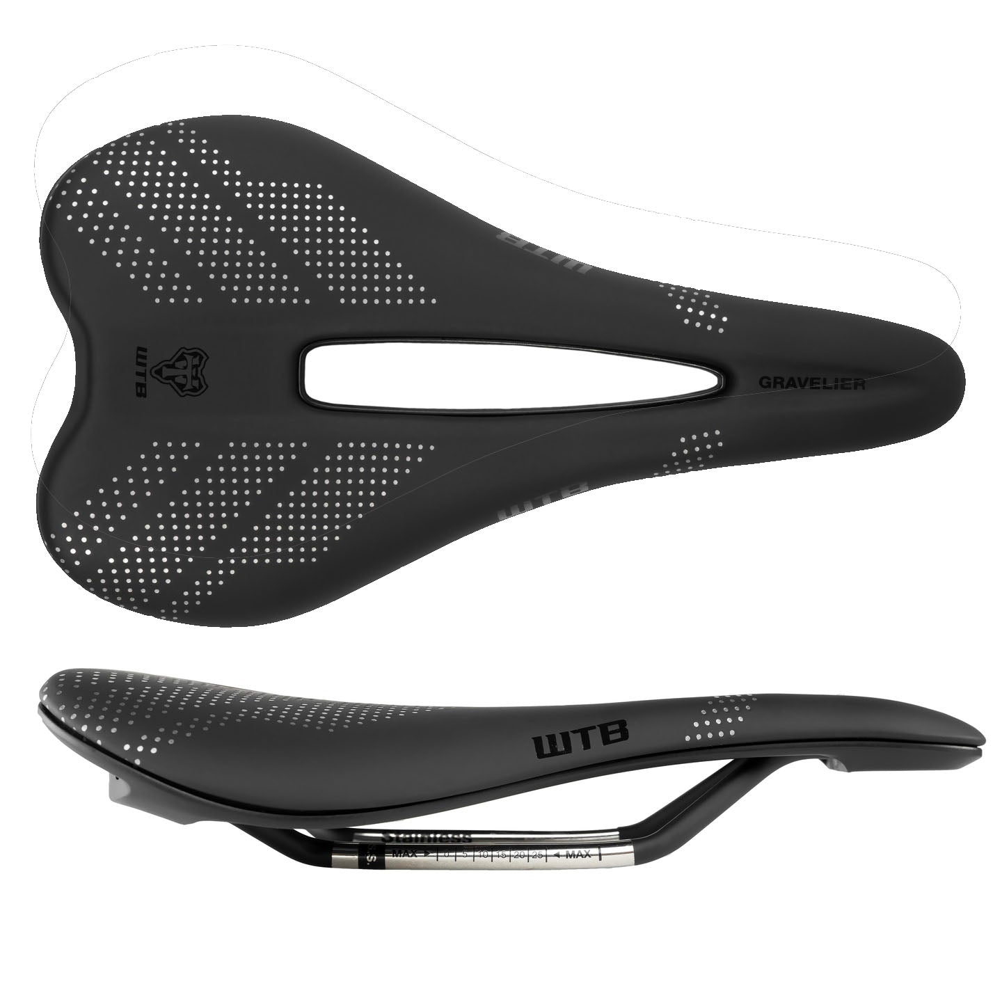 WTB Gravelier Gravel Saddle with Stainless Steel Rails - Medium 142mm