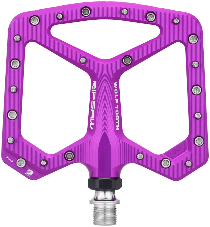 Wolf Tooth Ripsaw Platform MTB Pedals - Ultraviolet Purple