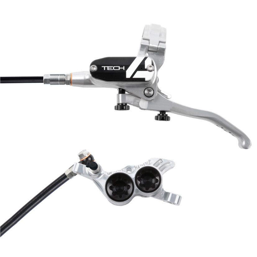 Hope Tech 4 V4 MTB Hydraulic Disc Brake and Lever - Silver/Black