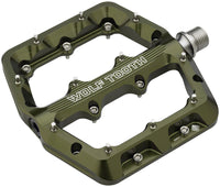 Wolf Tooth Waveform Platform MTB Pedals - Olive